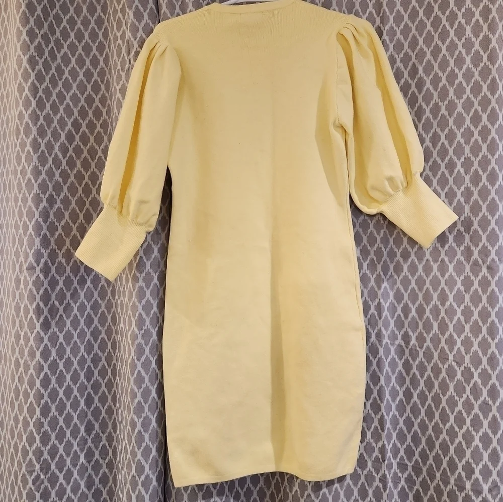 Fashion Nova glow up sweater mini dress yellow XL NWT
